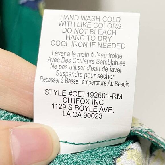 New! Melloday Green Floral Short Sleeve Blouse - Picture 6 of 7